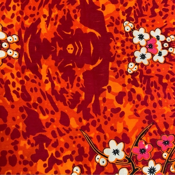 Handmade Bohemian Floral Parrot Print Maxi Skirt Multicolor Drawstring Waist - Picture 11 of 16